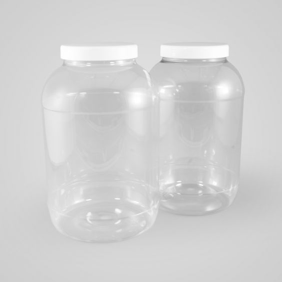 Clear PET Screw Top Tall Plastic Jar 100mm NECK