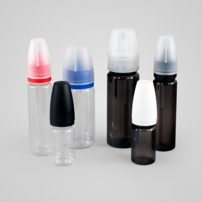 Initial Short Fill Tamper Evident Pet Plastic Dropper Bottle With Hinge Flip Tip
